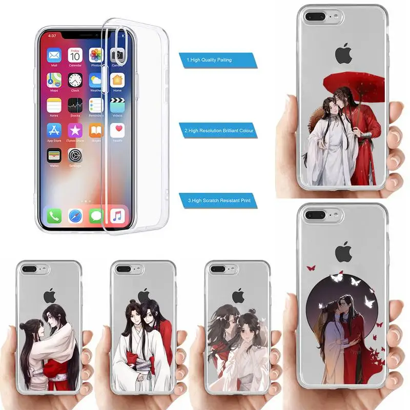 

Tian Guan Ci Fu Phone Case for iPhone 11 12 13 mini pro XS MAX 8 7 6 6S Plus X 5S SE 2020 XR clear case