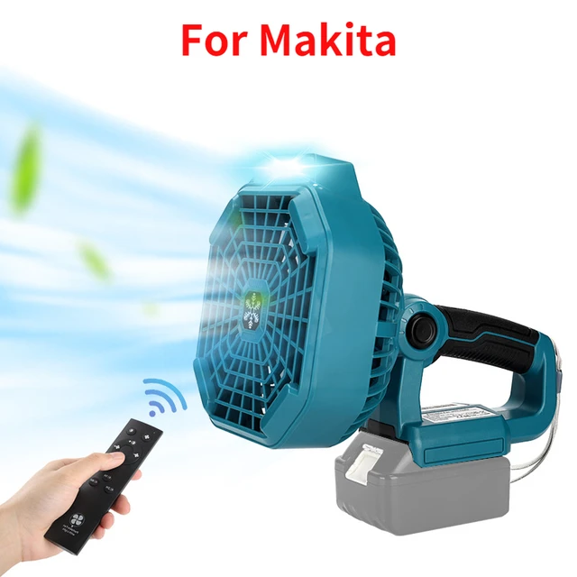For Makita/Dewalt/Milwaukee/Bosch/Black&Decker/Craftsman 14.4-20V Li-ion  Battery Multifunctional Camping Fan with Remote Control - AliExpress