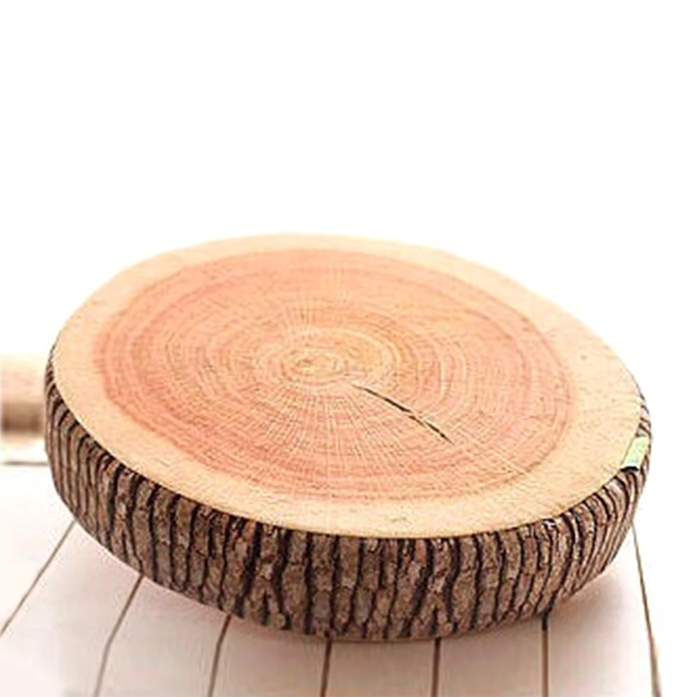 

Simulation Tree Stump Seat Cushion Short Plush Sleeping Bedroom Washable Home Decor For Sofa Gift Round Soft Bedding Living Room