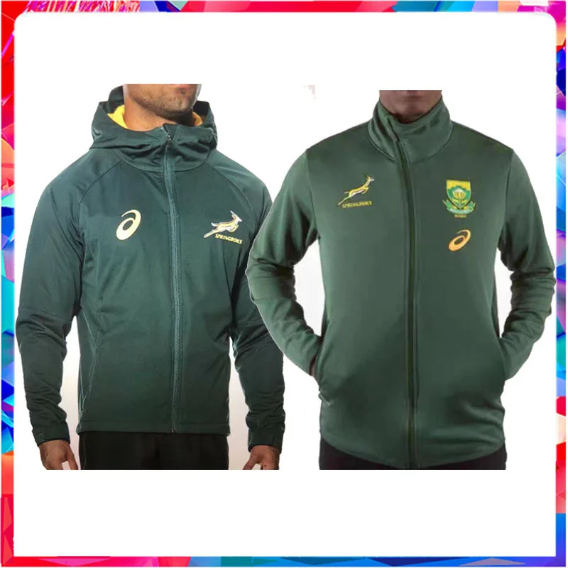 

18-19 South Africa rugby clothes autumn and winter long-sleeved hooded jacket South Africa jersey