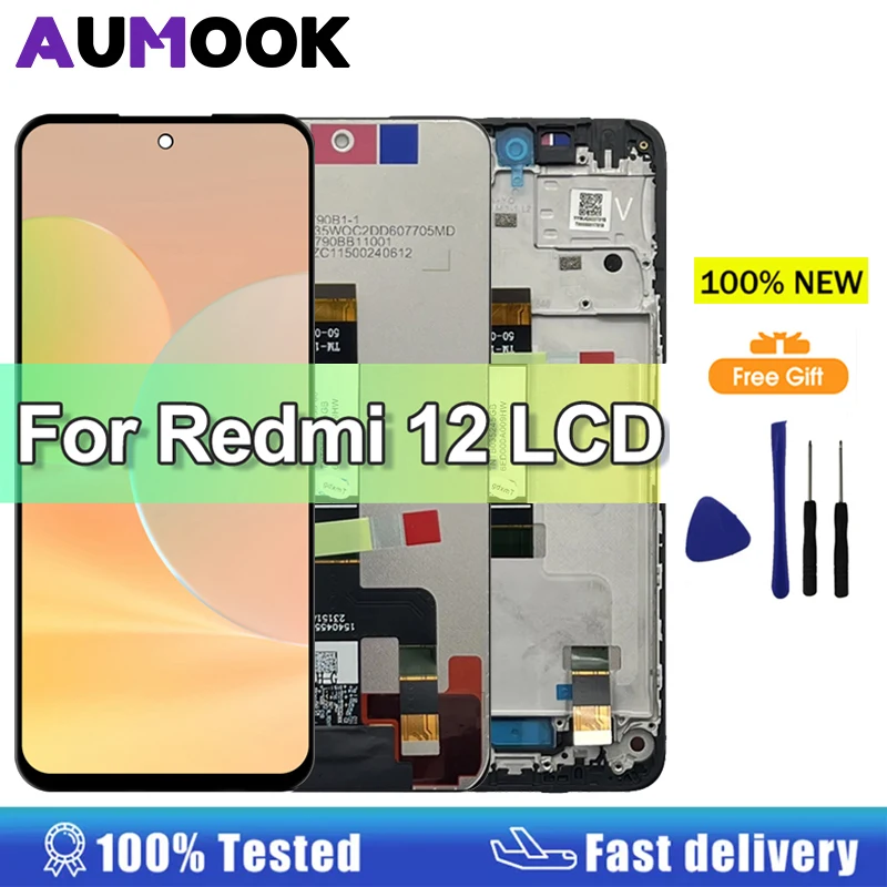 6 79-дюймовый ЖК-дисплей для Xiaomi Redmi 12 сменный преобразователь сенсорного экрана