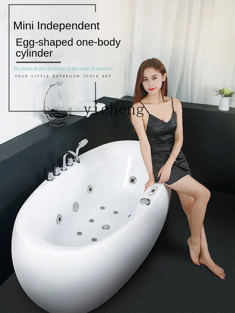 XL овальная Роскошная термостатическая акриловая ванна для взрослых