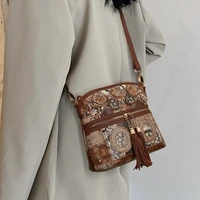 cobbler legend women bag bohemian genuine leather designer floral crossbody luxury shoulder lady tassels vintage splice handbags