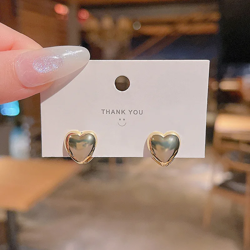 

2022 New Trend Design Love Double-layer Stud Earrings Female Korean S925 Silvers Earrings Jewellery for Woman Wholesale Fashion
