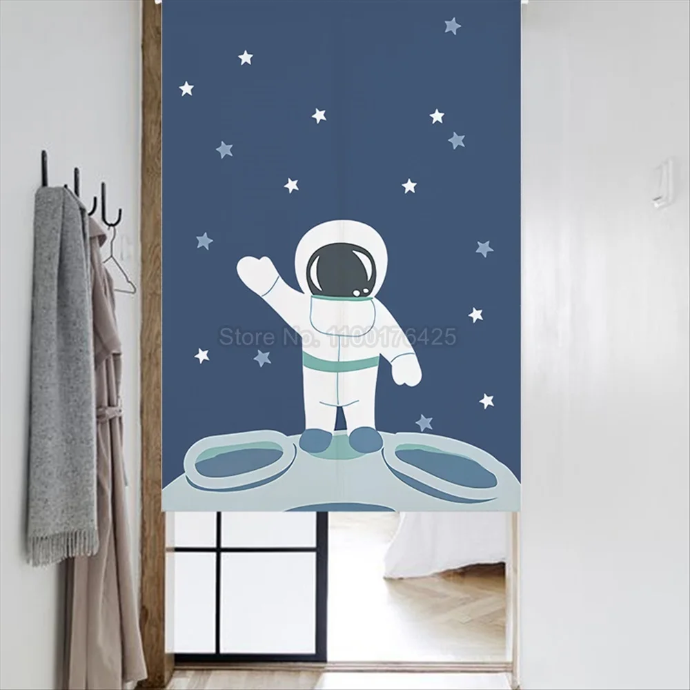 Японские занавески для дверей с рисунком астронавта подвесные кухни спальни