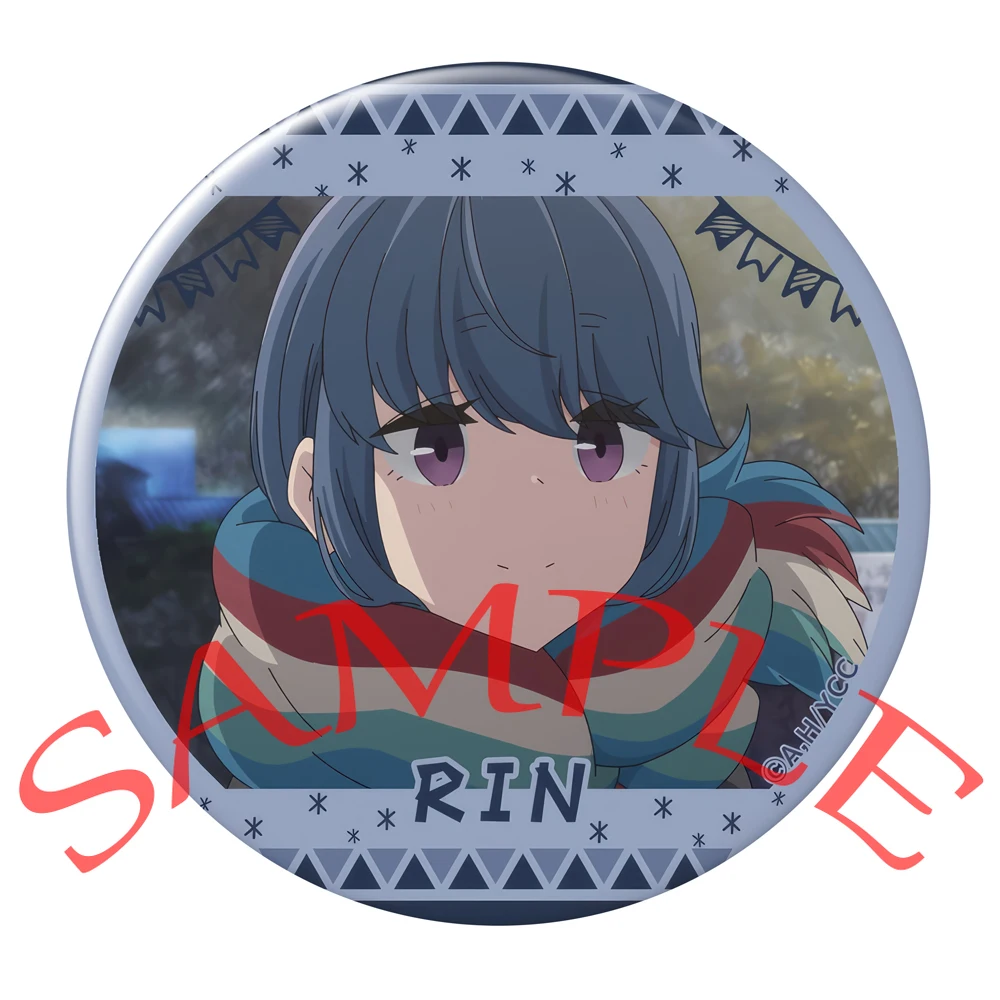 Anime Laid-Back Camp Cosplay Ena Saitou Inuyama Aoi Shima Rin Cartoon Badge Brooch Pins Accessories Christmas Gifts