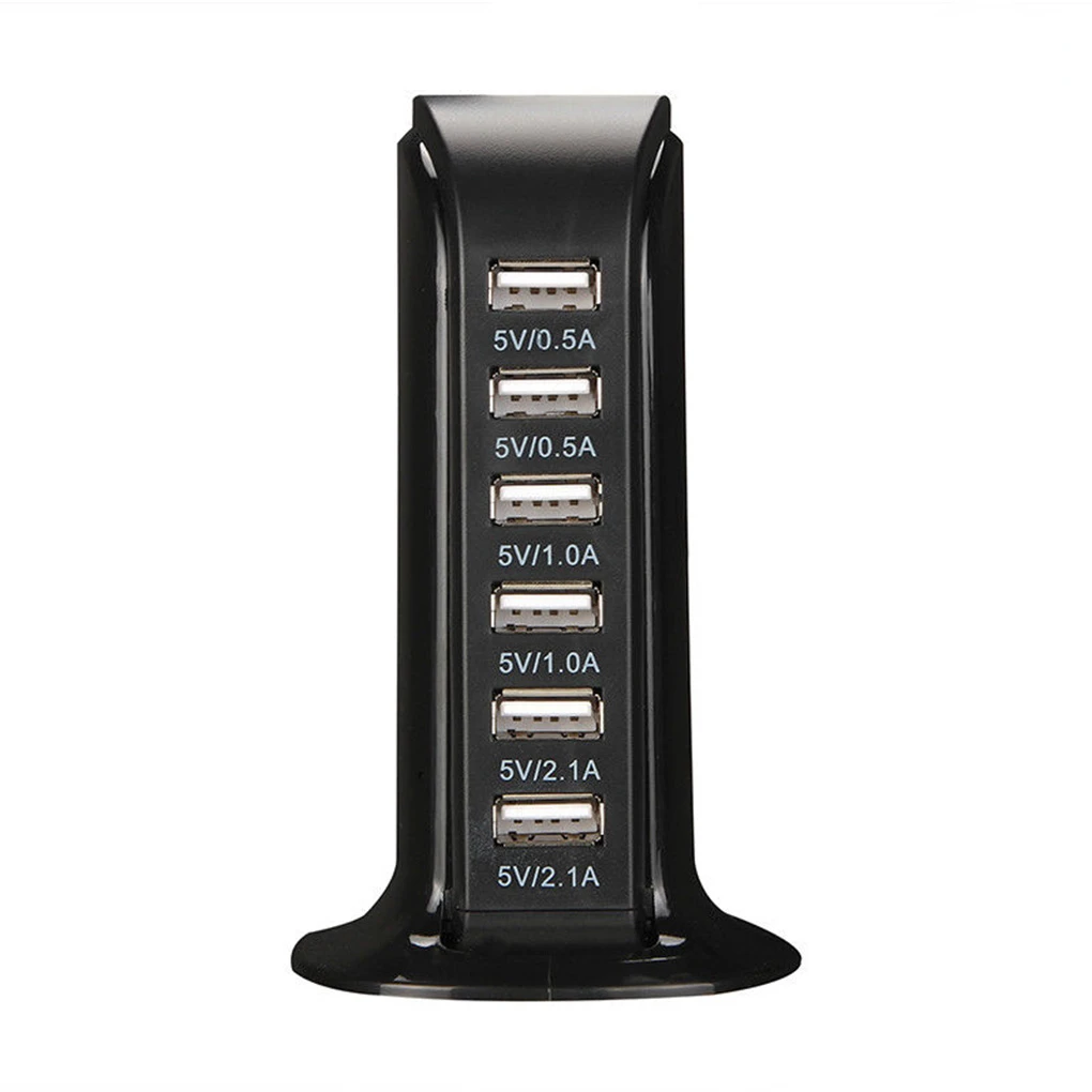 Multi 6 Port USB Charger 6A Rapid Charging Station Desktop Hub Connectors Extension Socket Platooninsert Hub Connectors