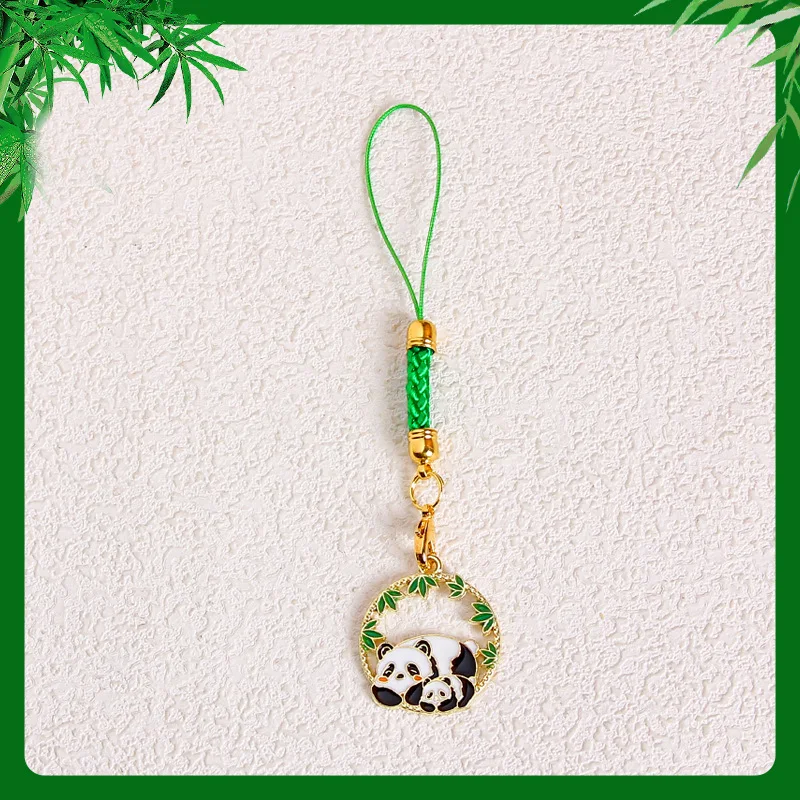 Модный бамбуковый брелок с милой пандой ремешок для мобильного телефона
