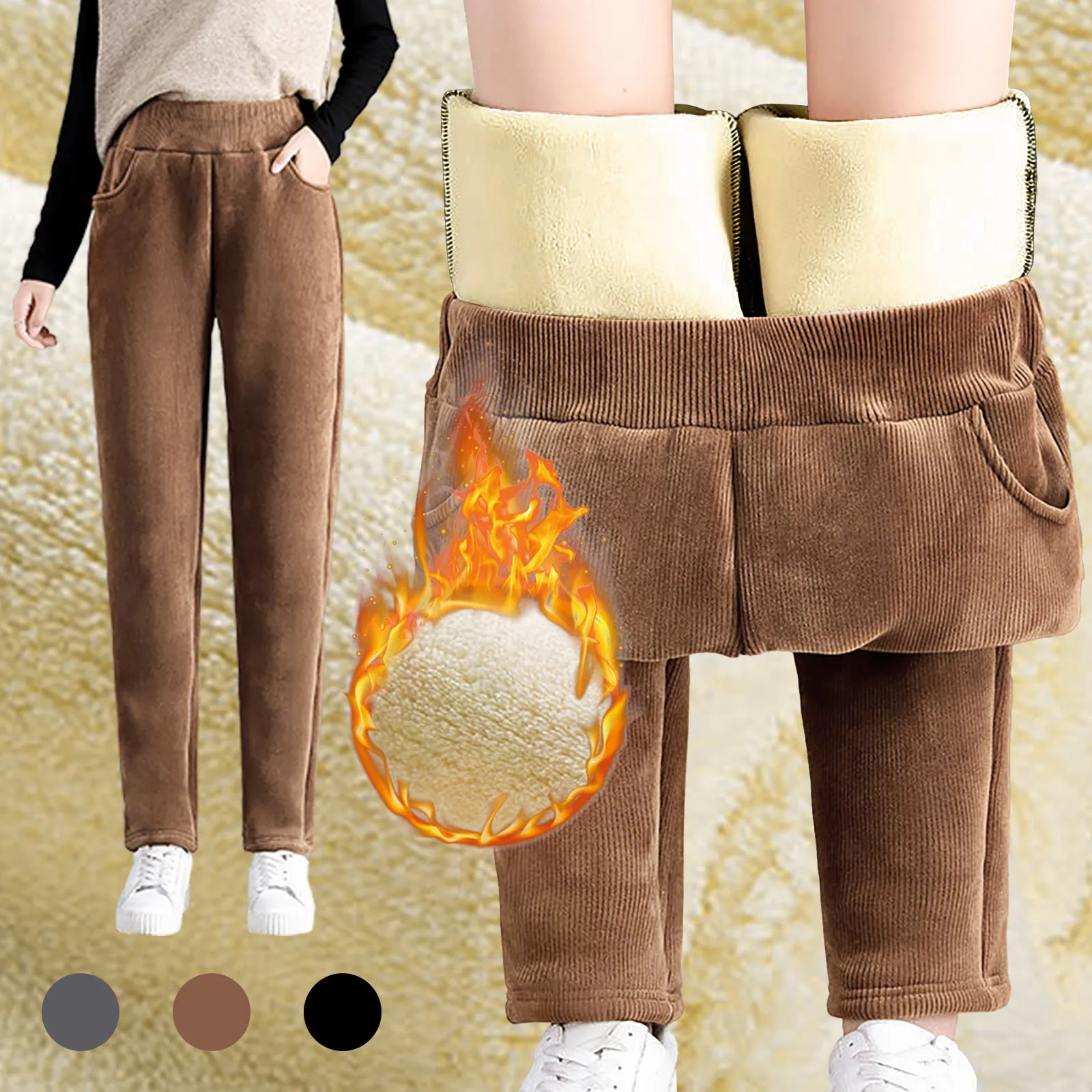 Женские повседневные спортивные комбинированные брюки полной длины из