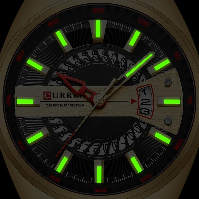 Часы наручные CURREN Мужские кварцевые брендовые Роскошные водонепроницаемые