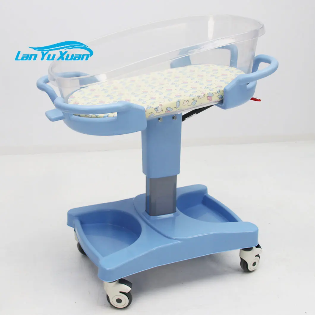 

Hospital Confinement Center Baby Crib Cot Air Spring Pump Control Basin Newborn Medical Infant Cart Bed