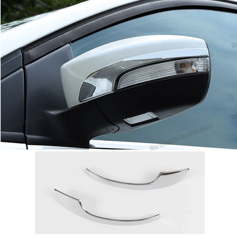 shiny silver Car Rearview trims decoration for Ford Kuga Escape 2013 2014 2015 2016 2017 2018 2019 Accessories Auto