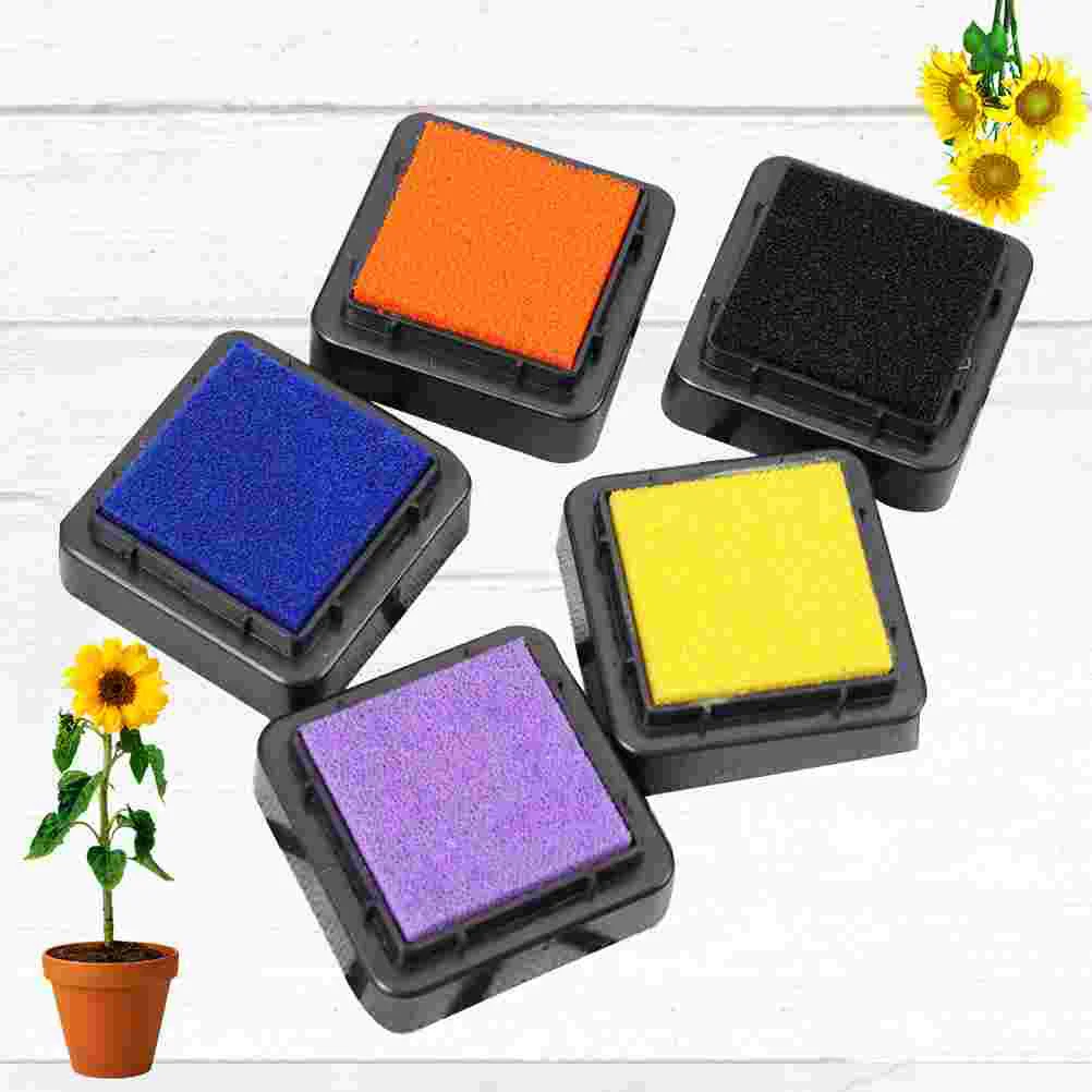 

5 Pcs Kids Stamps Practical Ink Pad Graffiti Ink Craft Ink Pads Fingerprint Ink Pad Finger Ink Pad Account