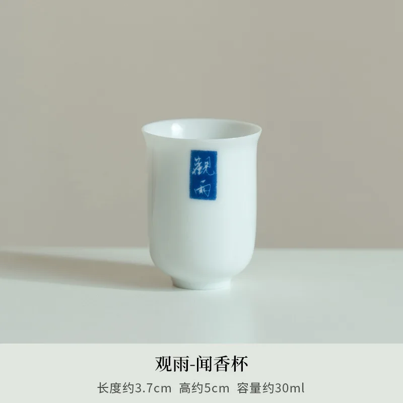 Две белые керамические чашки Jianzhan Master Cup 30 мл