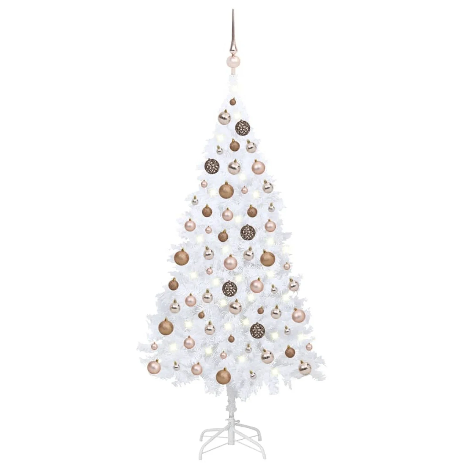 

Artificial Christmas Tree with LEDs&Ball Set White 47.2" PVC