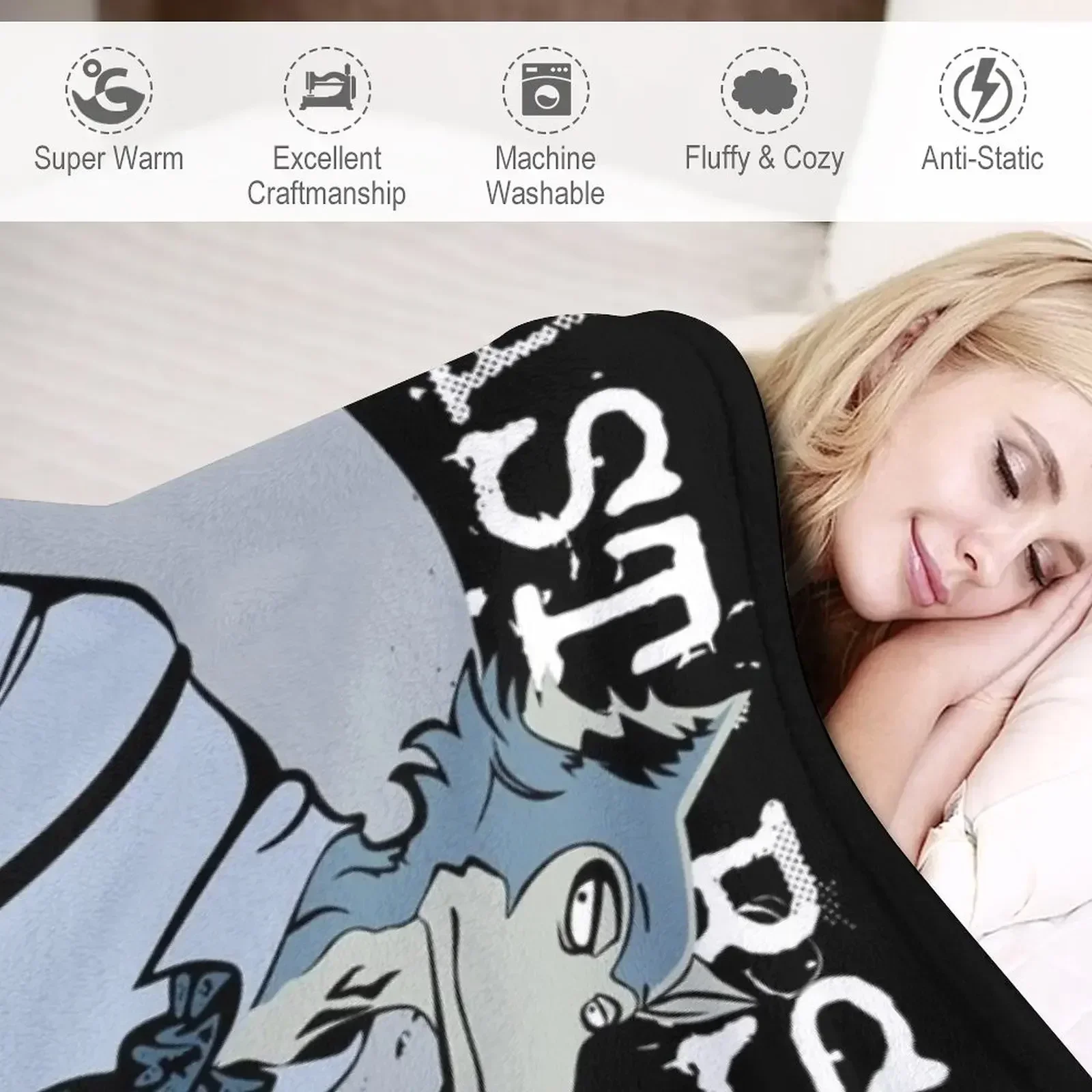 Новое одеяло Beastars роскошное клетчатое для кровати дивана одеяла