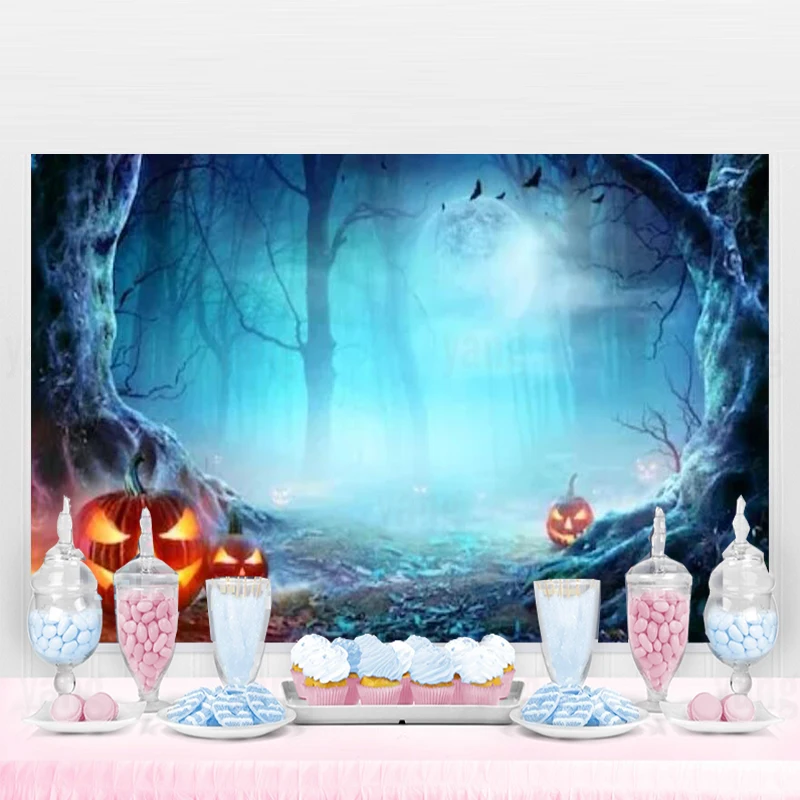 

Страшный декор, ужасный лес, Хэллоуин, уличный вечерние ничный фон, Виниловый фон, реквизит для фотостудии