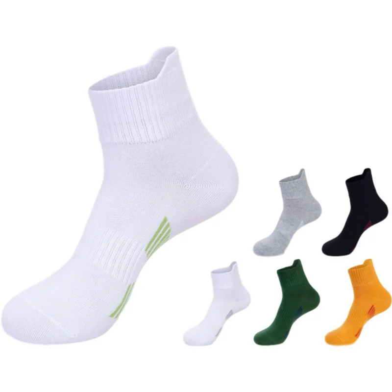 

5 Pairs/Pack Breathable Cotton Sports Socks Non-Slip Men Women Tube Thick Towel Socks