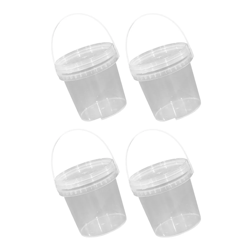 

Ice Cream Bucket Storage Container Containers Food Lid Tub Pail Freezer Round Buckets Plastic Cups Lids Dessert Empty Jars Prep