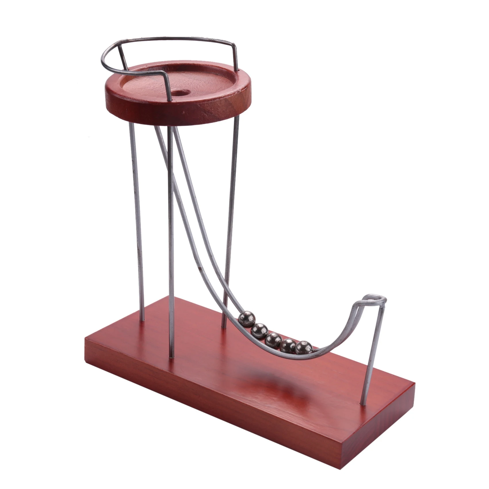 

Kinetic Art Marble Machine Wooden Sculpture Office Home Desk Ornament