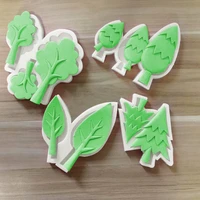 forest series tree leaves apple tree shape chocolate cake baking tool biscuit lollipop silicone mold cake decorating tools