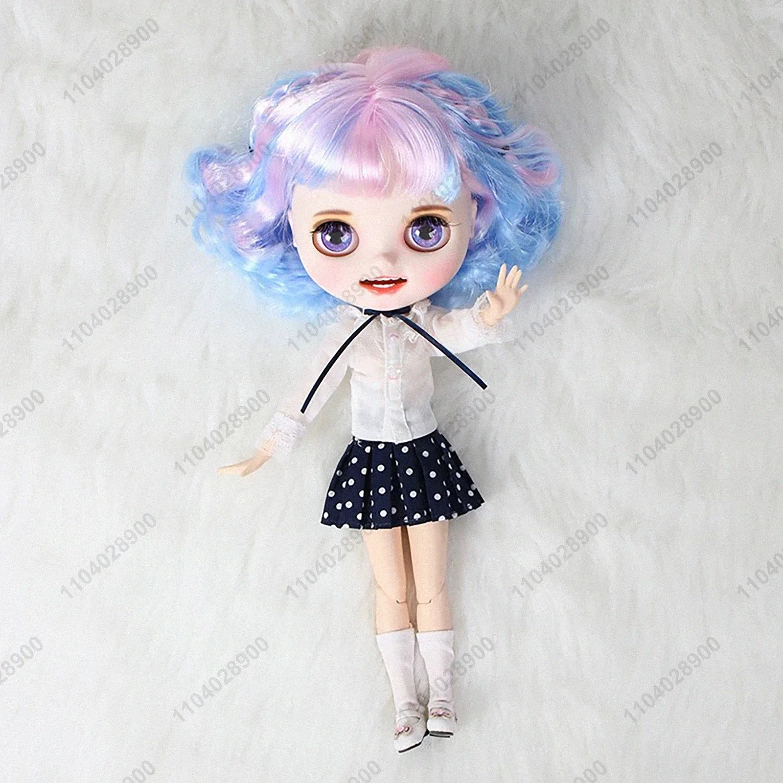 ICY DBS Blyth Doll 19 суставов 1/6 Body 30 см BJD Smile Matte Fair Skin Розовые волосы Прямые Кукла DIY