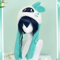 genshin impacti barbatos venti hat gods holiday plush hat cute cosplay anime accessory cartoon dress up christmas gift
