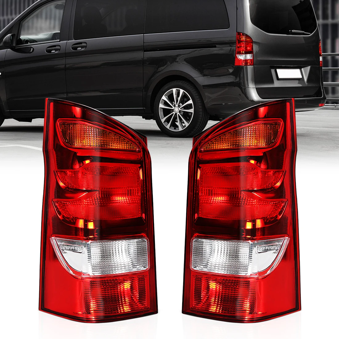 Фото Задний фонарь для Mercedes Benz Vito W447 2015 2016 2017-2021, задние стоп-сигналы, сигнальная лампа дальнего света без лампочек A4478200064 №1