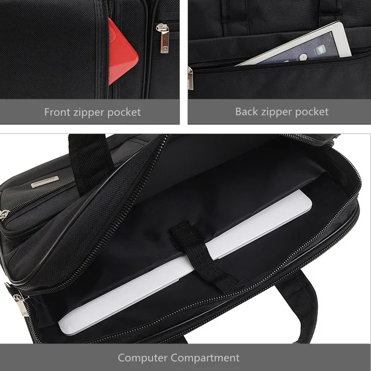 Office Business Laptop Bags A4 Documents Pouch Phone Pen Handbag Crossbody Shockproof Cell Wallet Glasses Storage Accessories