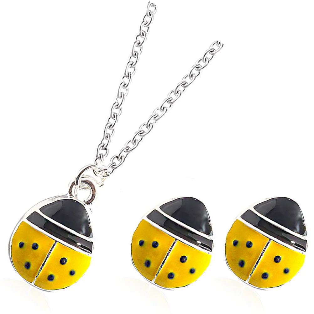 

1 Set Fashion Ladybird Ladybug Necklace Earring Creative