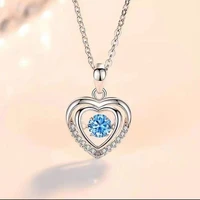 new necklace female collarbone smart beating heart pendant jewelry tanabata valentines day gift for girlfriend bride jewelry