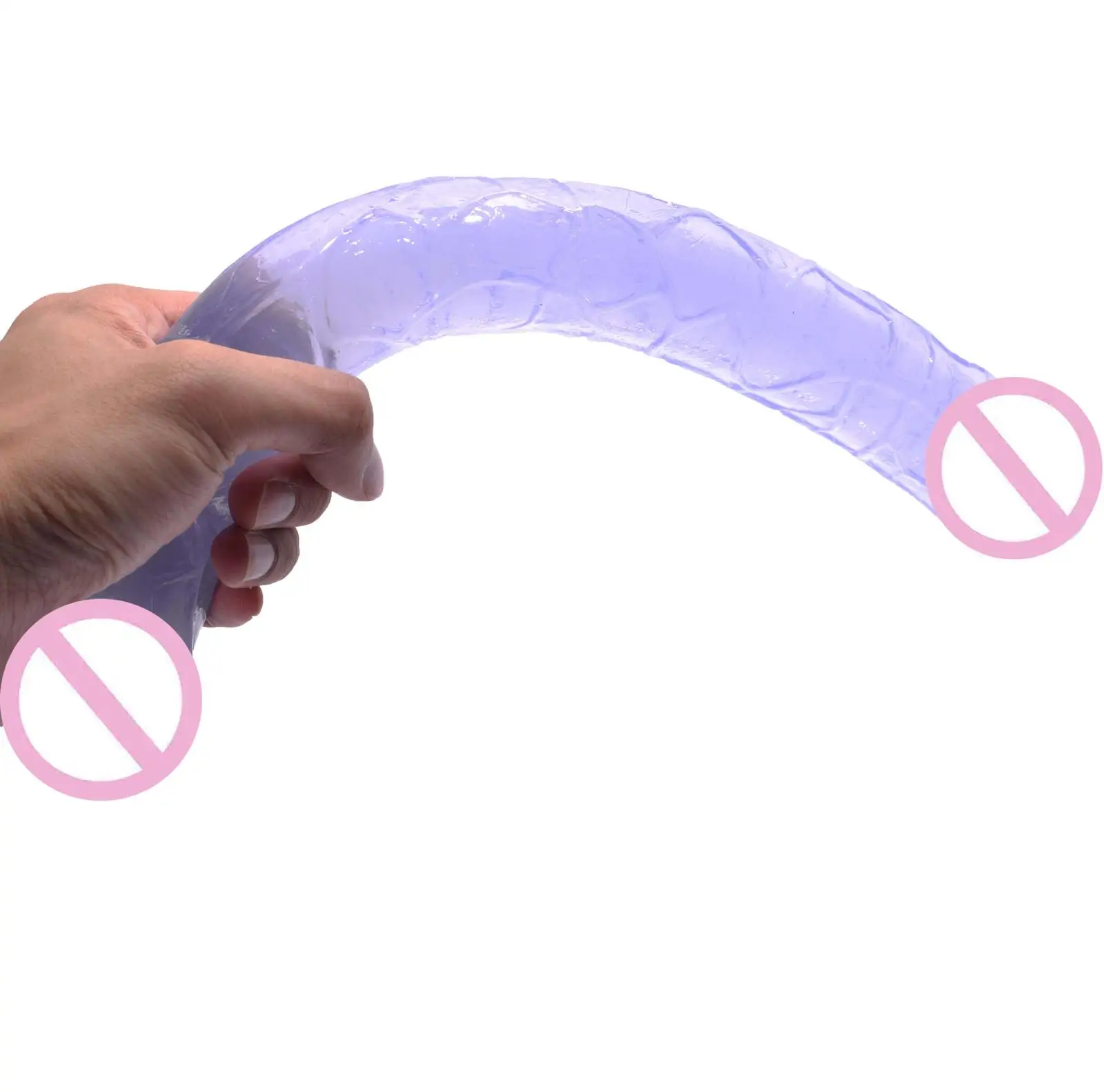 Длинный двойной фаллоимитатор гибкий реалистичный пенис Анальная пробка