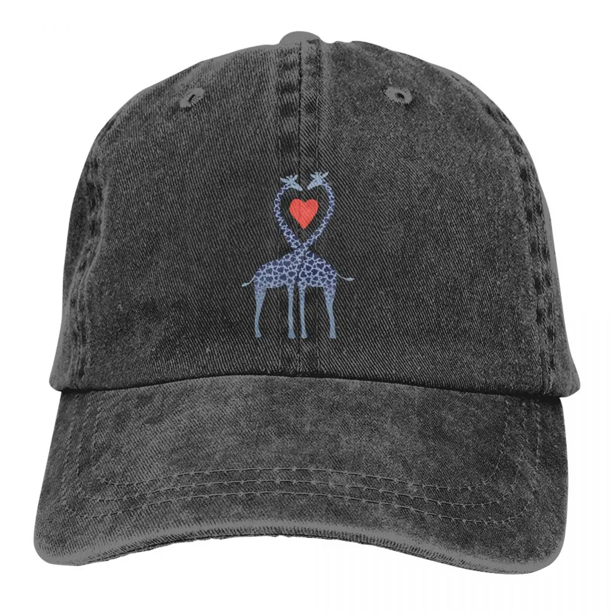 

Pure Color Dad Hats Giraffes In Love A Valentine's Day Illustration Classic Women Hat Sun Visor Baseball Caps Animal Peaked Cap