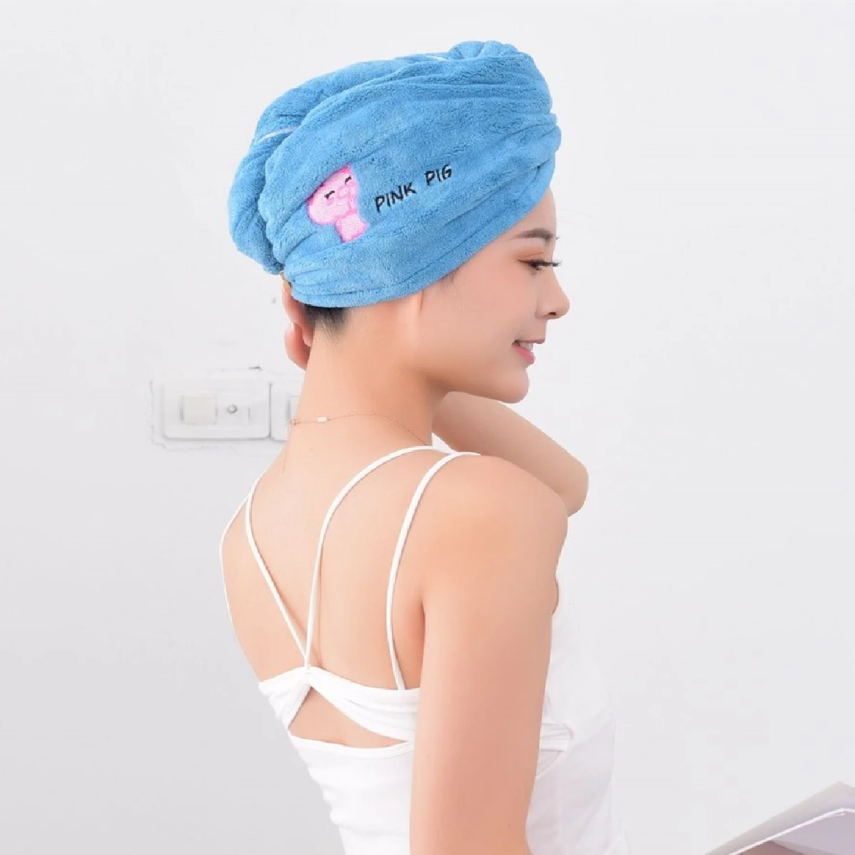 

Новое милое животное, волшебное искусственное полотенце, банные шапки для женщин, шапка для сушки волос, быстросохнущая мягкая для Дамский ...