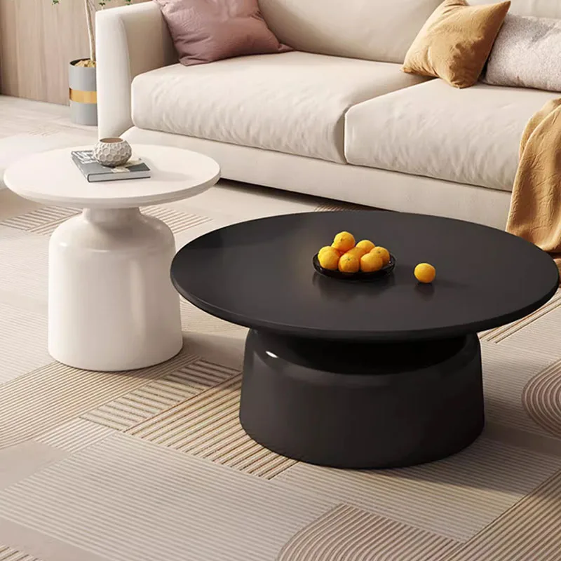 Набор круглых напольных кофейных столиков оригинальный компактный домашний