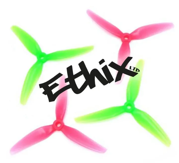 

10Pairs(10CW+10CCW) HQPROP Ethix S3 5031 5X3.1X3 3-Blade PC Propeller Pink+Green Watermelon for RC FPV Freestyle 5inch Drones