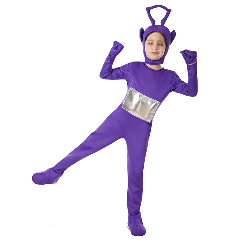 Необычный детский взрослый комбидресс Teletubbies Забавный костюм Po Laa-Laa дипсии тинки