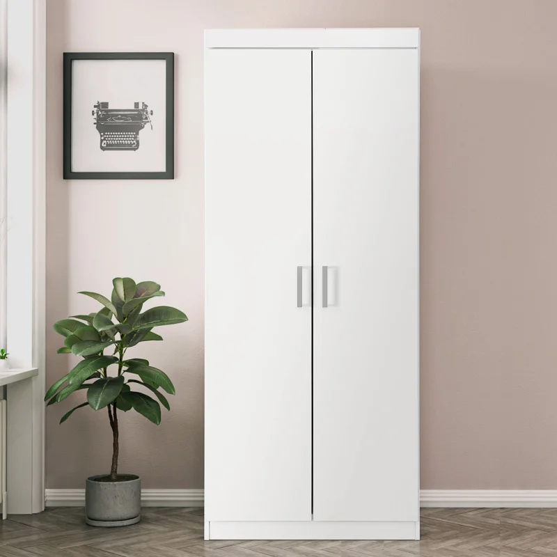 

[Flash Deal]Locker closet cabinet adjustable shelf boom Modern minimalist style closet closet bedroom white[US Stock]