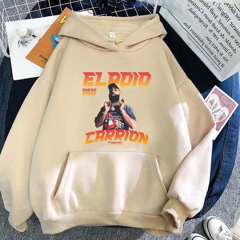 

Cool Rapper Eladio Carrion Print Hoodie Rose Flower Graphics Hoodies Men Women Sauce Boyz Music Album Sweatshirt Mens Streetwear