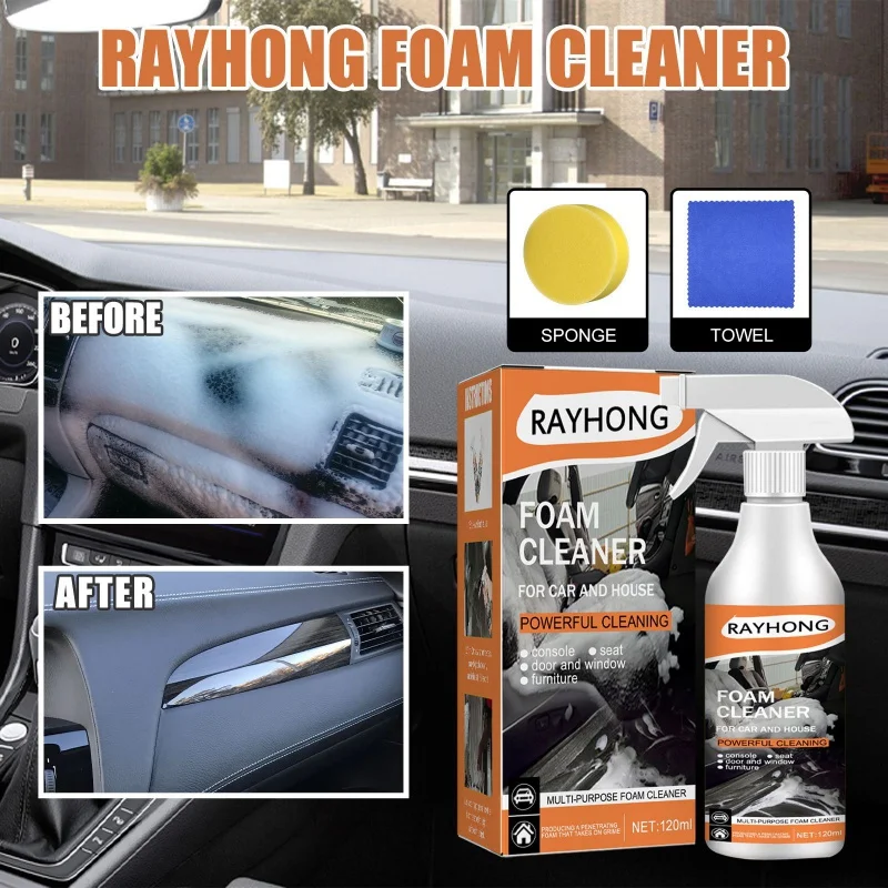 

Household Merchandises Multifunctional foam cleaner car interior cleaning roof seat wash-free strong decontamination