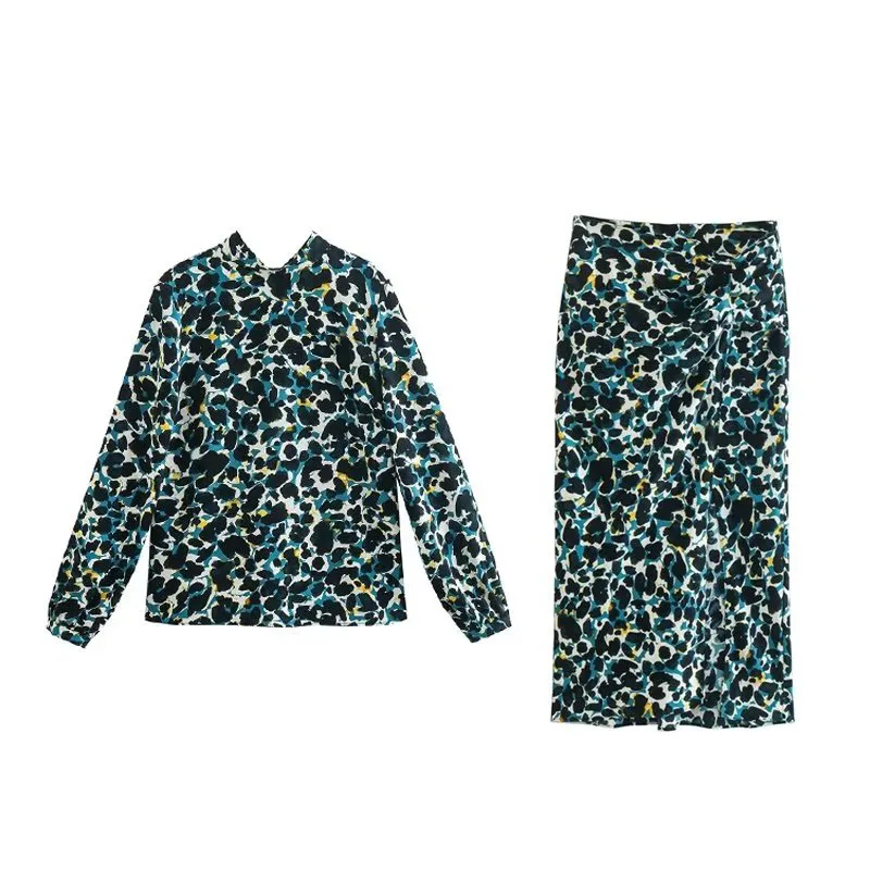 

2022 Autumn Fashion Elegant Print Blouse Vintage O-Neck Long Sleeve Shirt Casual Female Shirts Blusas Chic Tops