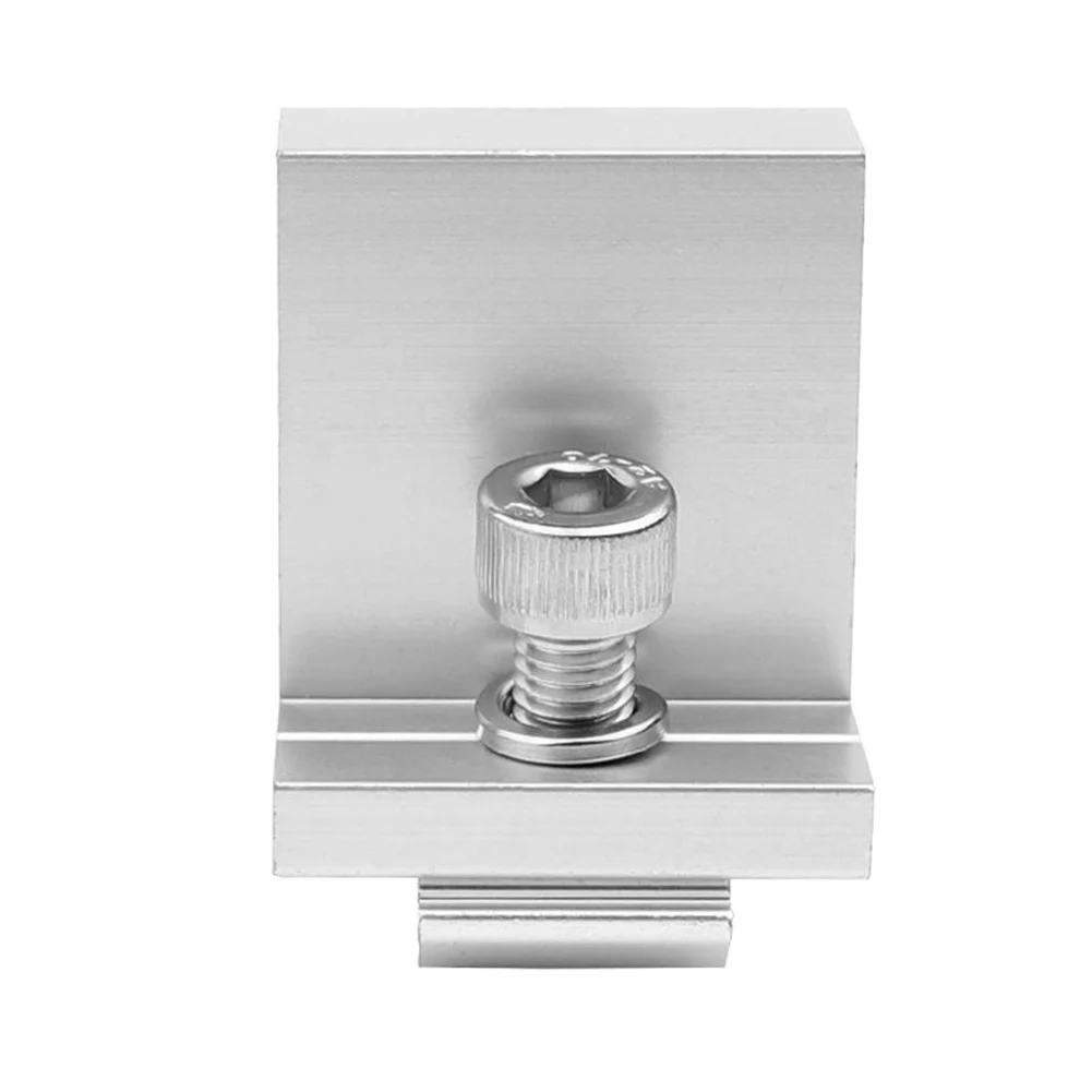 

Solar End Clamp Bracket Clamp Mounting Bracket Solar Panel Silver Z Style Aluminum End Panel Solar Support Wide
