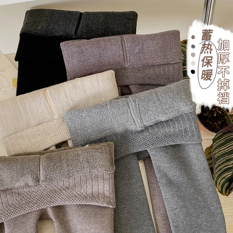 

Детские леггинсы, зимние теплые штаны с флисовой подкладкой, утепленные хлопковые колготки с высокой талией для девочек