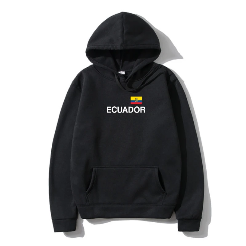 

Ecuador Outerwear - Black White with Flag S to 3XL - South America Quito Republic