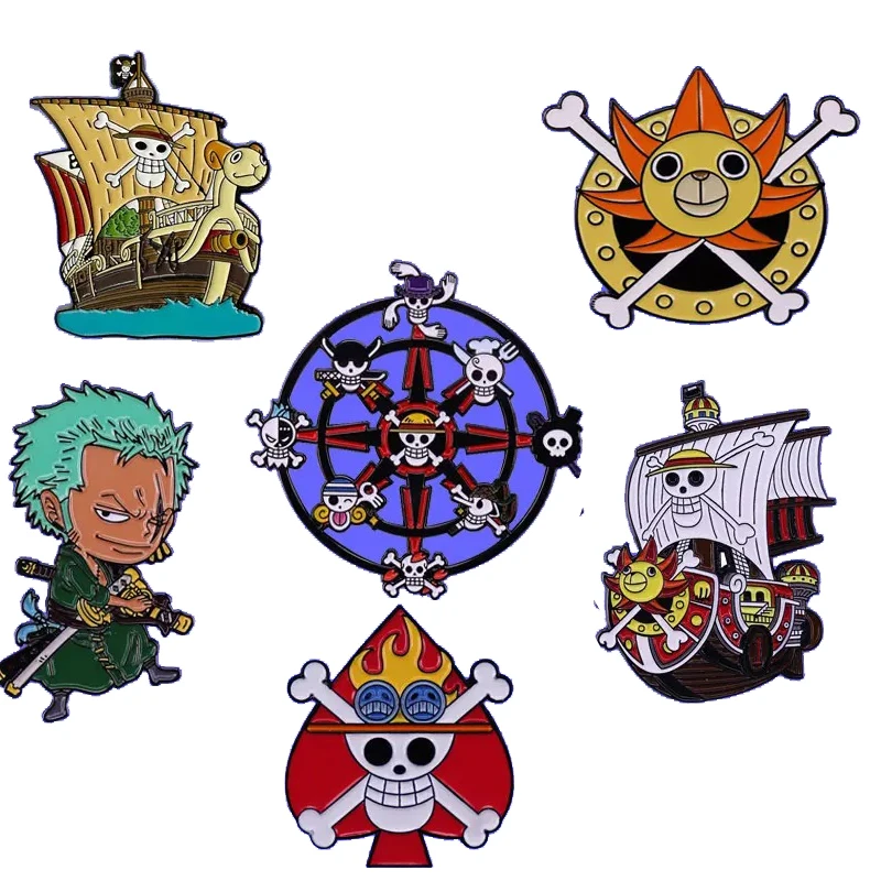 

Comics Action Adventure Badge Classic Cartoon Anime Character Metal Brooch Accessories Hoodie Backpack Pin Decorate Gift