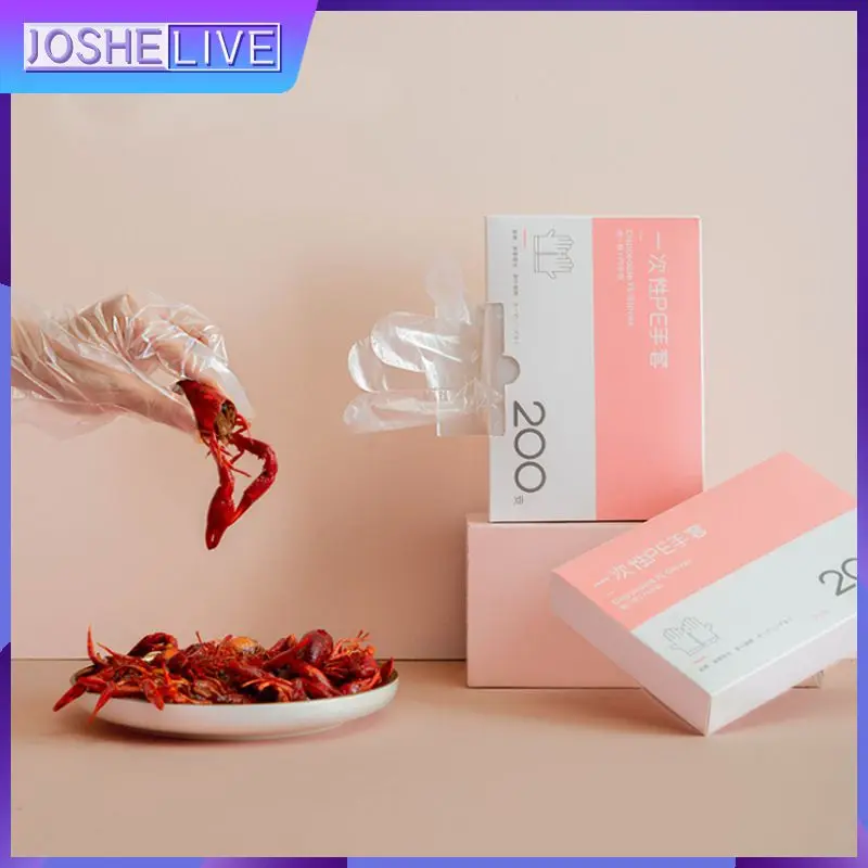 

Одноразовые пластиковые перчатки для кухни, перчатки для приготовления пищи, барбекю, уборки дома, ванной комнаты, гигиенические