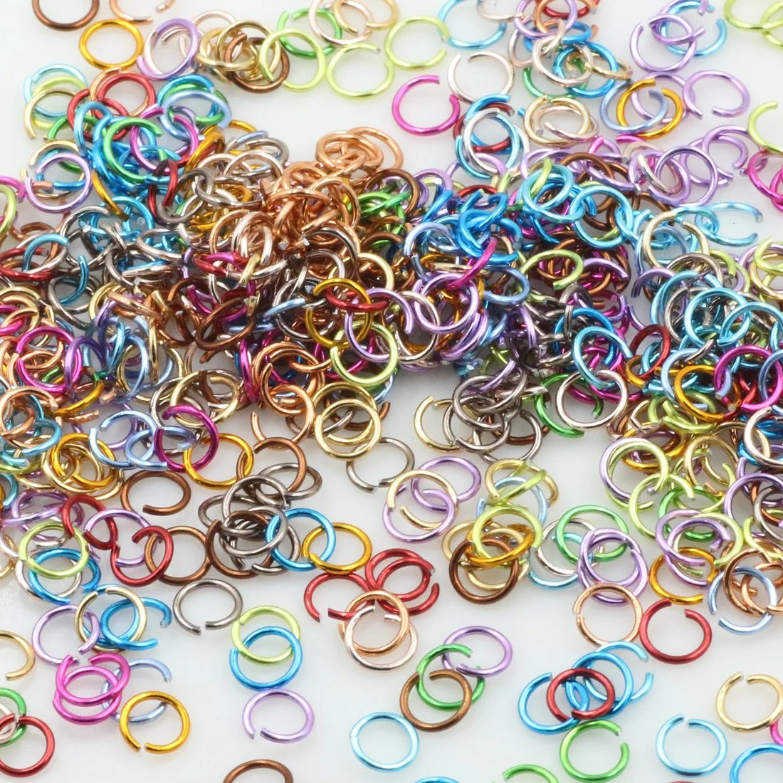 

300pcs/lot 6mm Jump Rings Colorful Split Rings Open Connectors Supplies For DIY Jewelry Finding Crafts Making Accessories