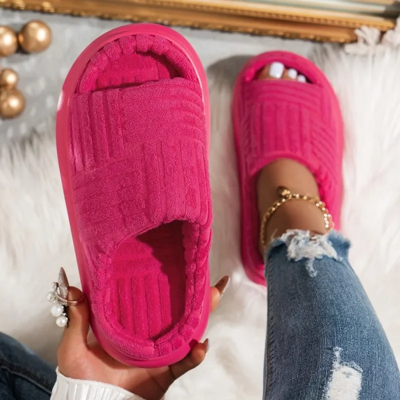 Женские сандалии с нескользящей подошвой уличные шлепанцы на толстой подошве