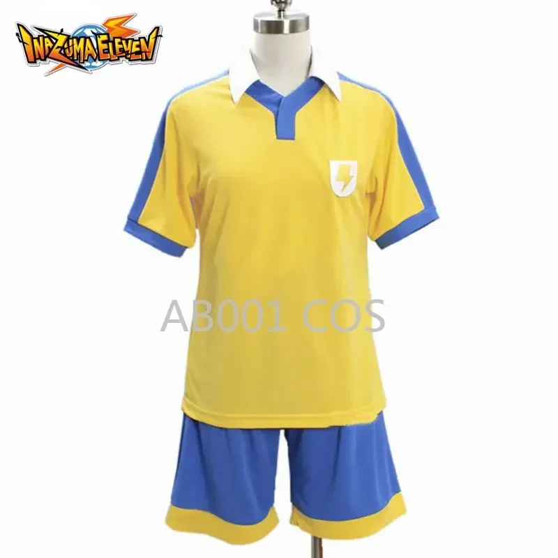 Новый Inazuma Eleven Raimon School Золотой футбольный трикотаж Косплей Костюм