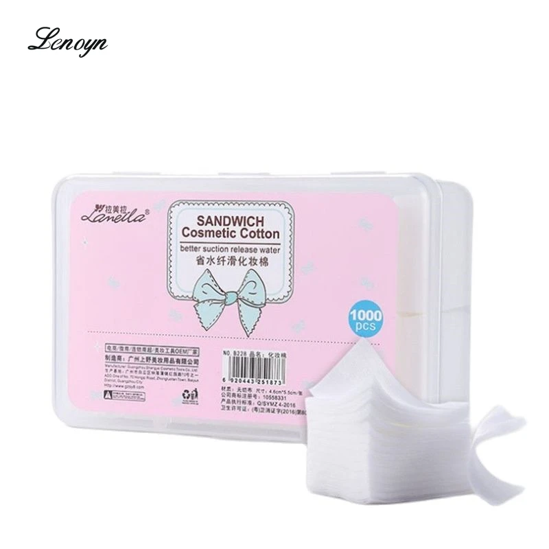 

1000Pcs/Set Disposable Makeup Cotton Wipes Soft Makeup Remover Pads Facial Cleansing Paper Wipe Make Up Tool Cosmetic Cotton Pad